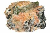 Huge, Apatite Crystals in Orange Calcite - Yates Mine, Quebec #152176-2